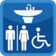 camping la Salvetat-sur-Agoût : lavabo pour personnes à mobilité réduite